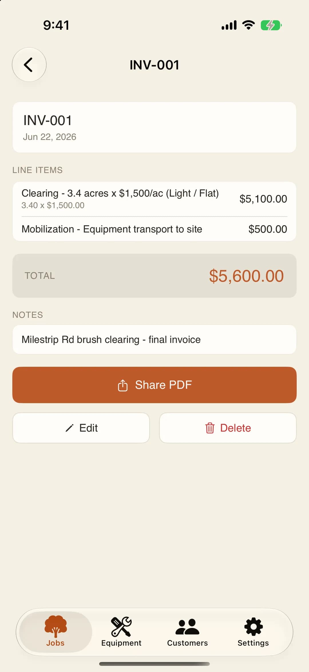 Step 4: invoice from what you captured